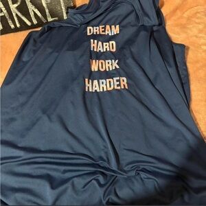 Tek Gear Blue Tank Top with Motivational Text
